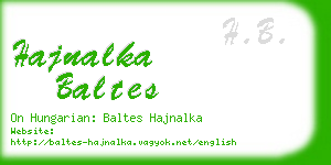 hajnalka baltes business card